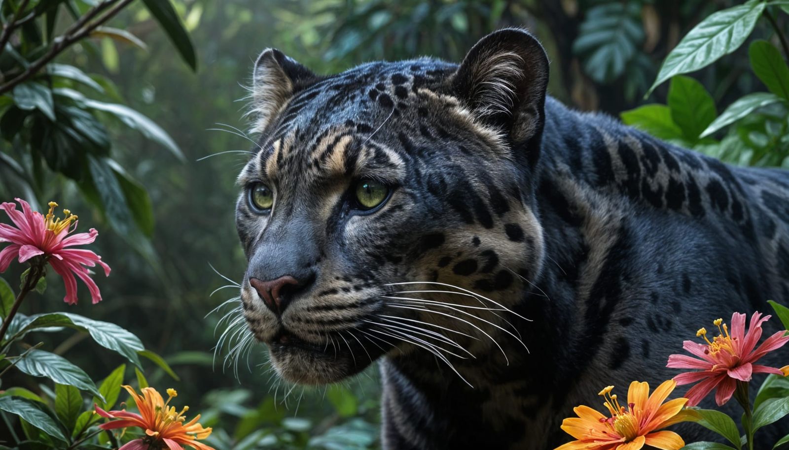 rare clouded leopard art  by @BabyLarpKitten
