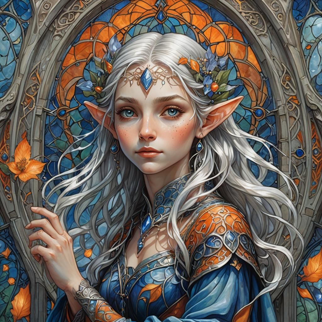 Enchanting Elf Princess Coloring with Markers