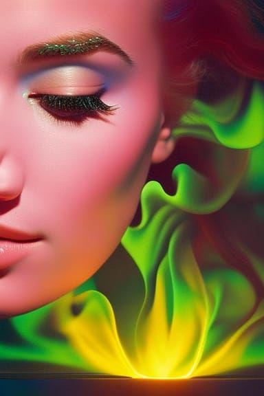 Green flame