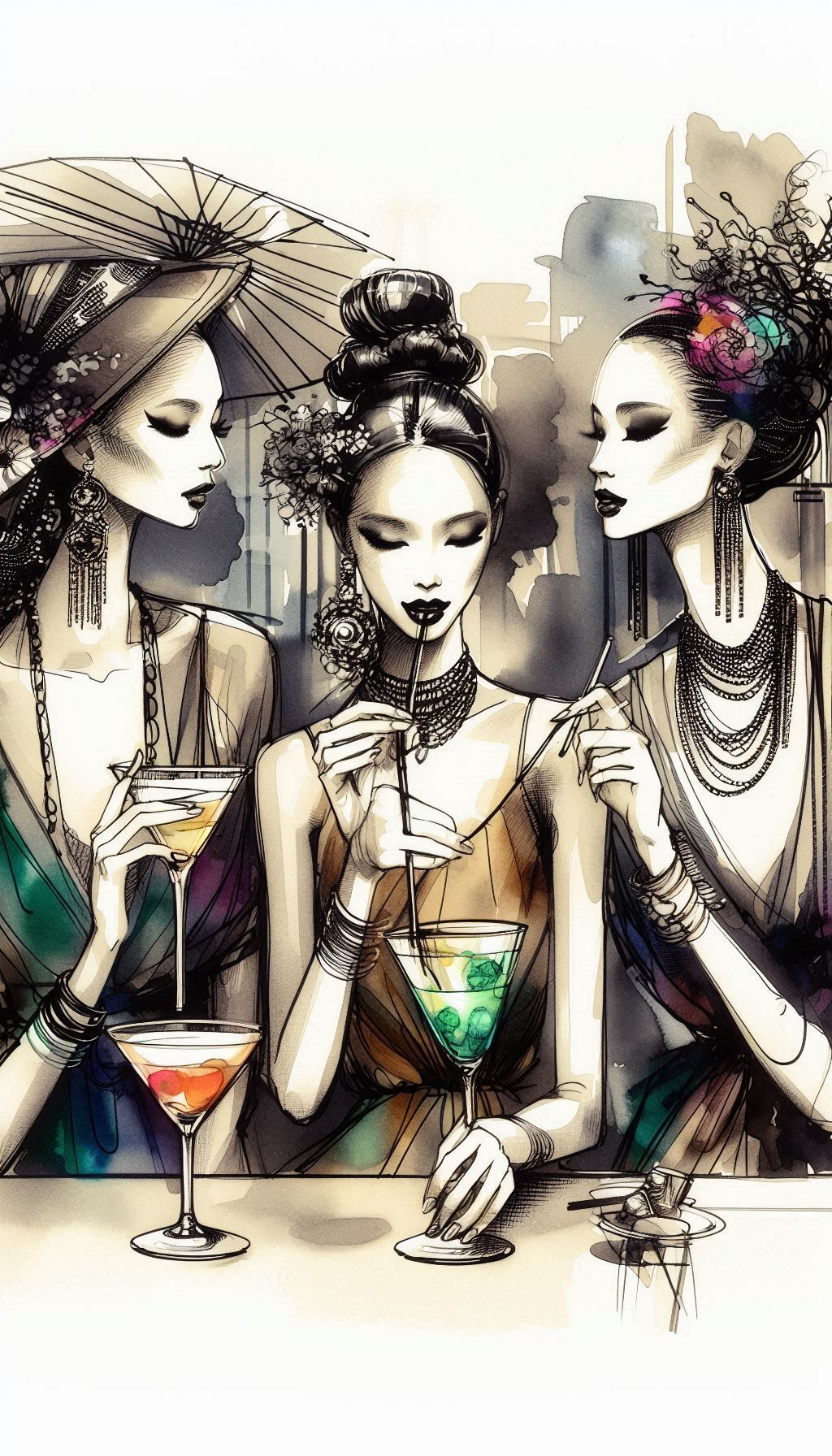 Modern Muses with Cocktails