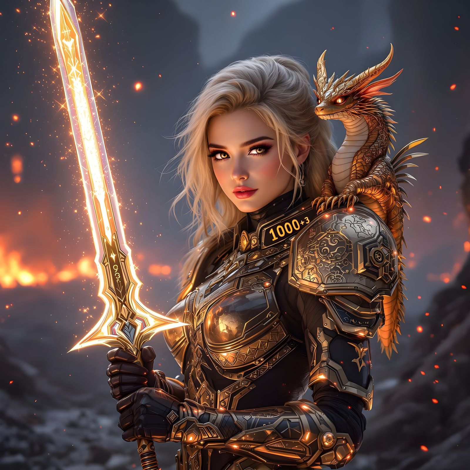 Miutsu and Tino (1000 F Celebration Pic with my own Lora) 