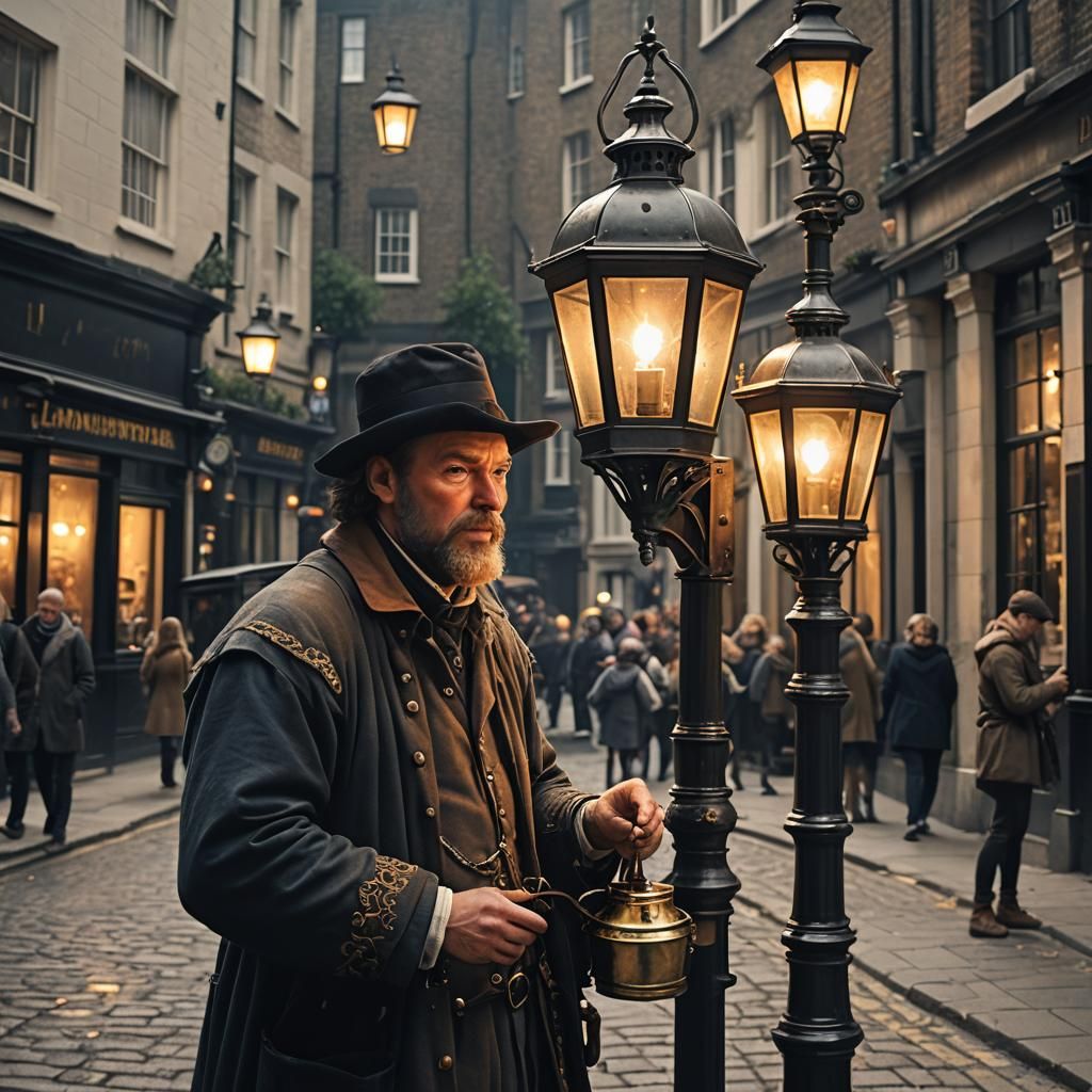 Lamplighter making rounds 1