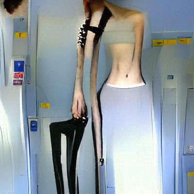 Anorexic skinny goth