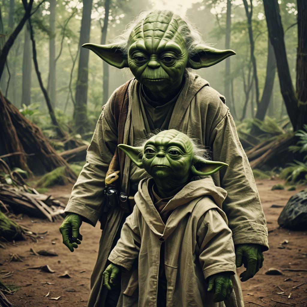 yoda and son - AI Generated Artwork - NightCafe Creator