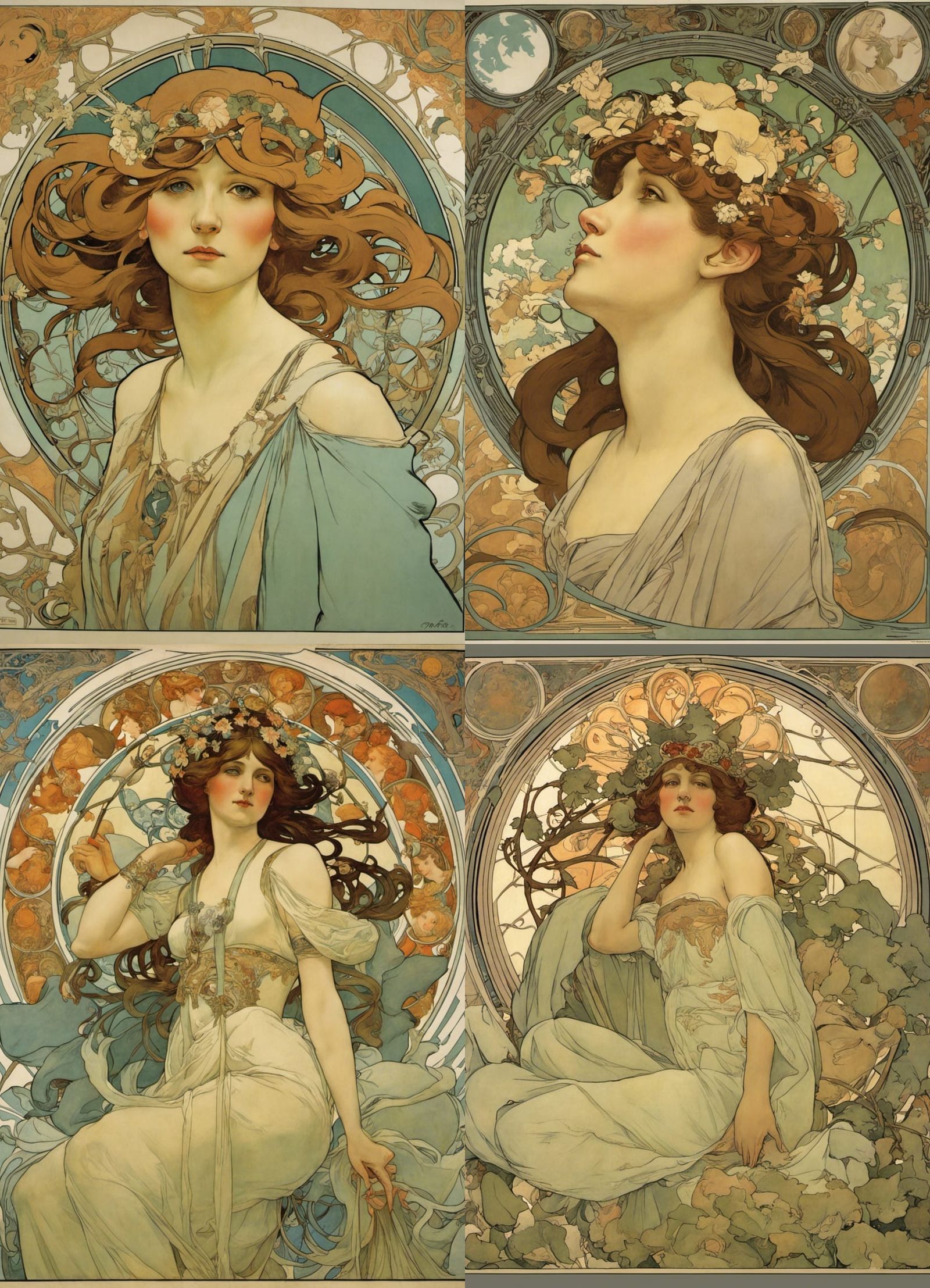 Alphonse Mucha - AI Generated Artwork - NightCafe Creator