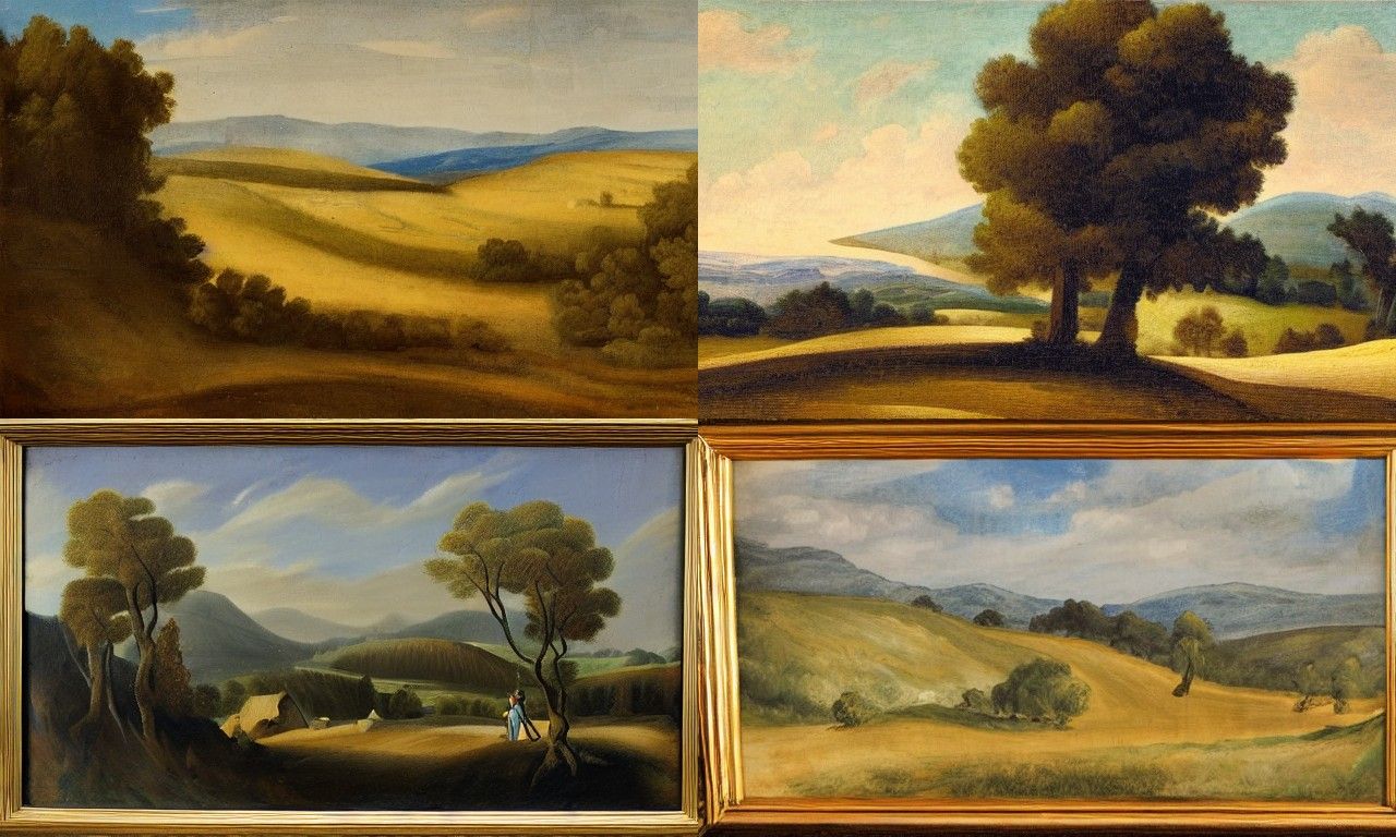Landscape in the style of Figuration Libre