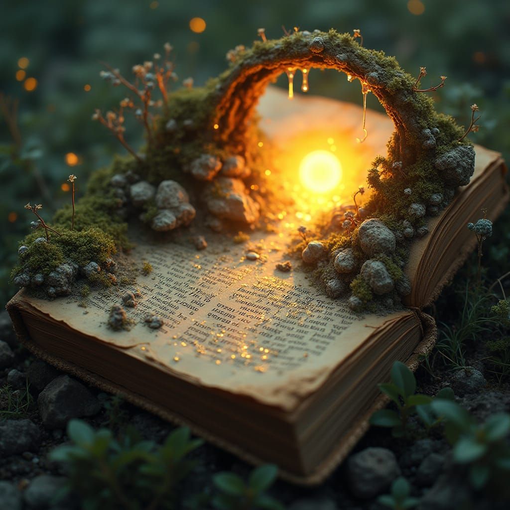 In a breathtakingly beautiful, ancient book, its pages glowing softly in the twilight, lies a hidden miniature world of wonder. The book has...