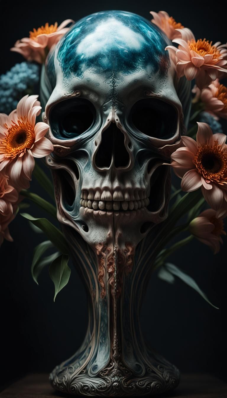 Skull Vase