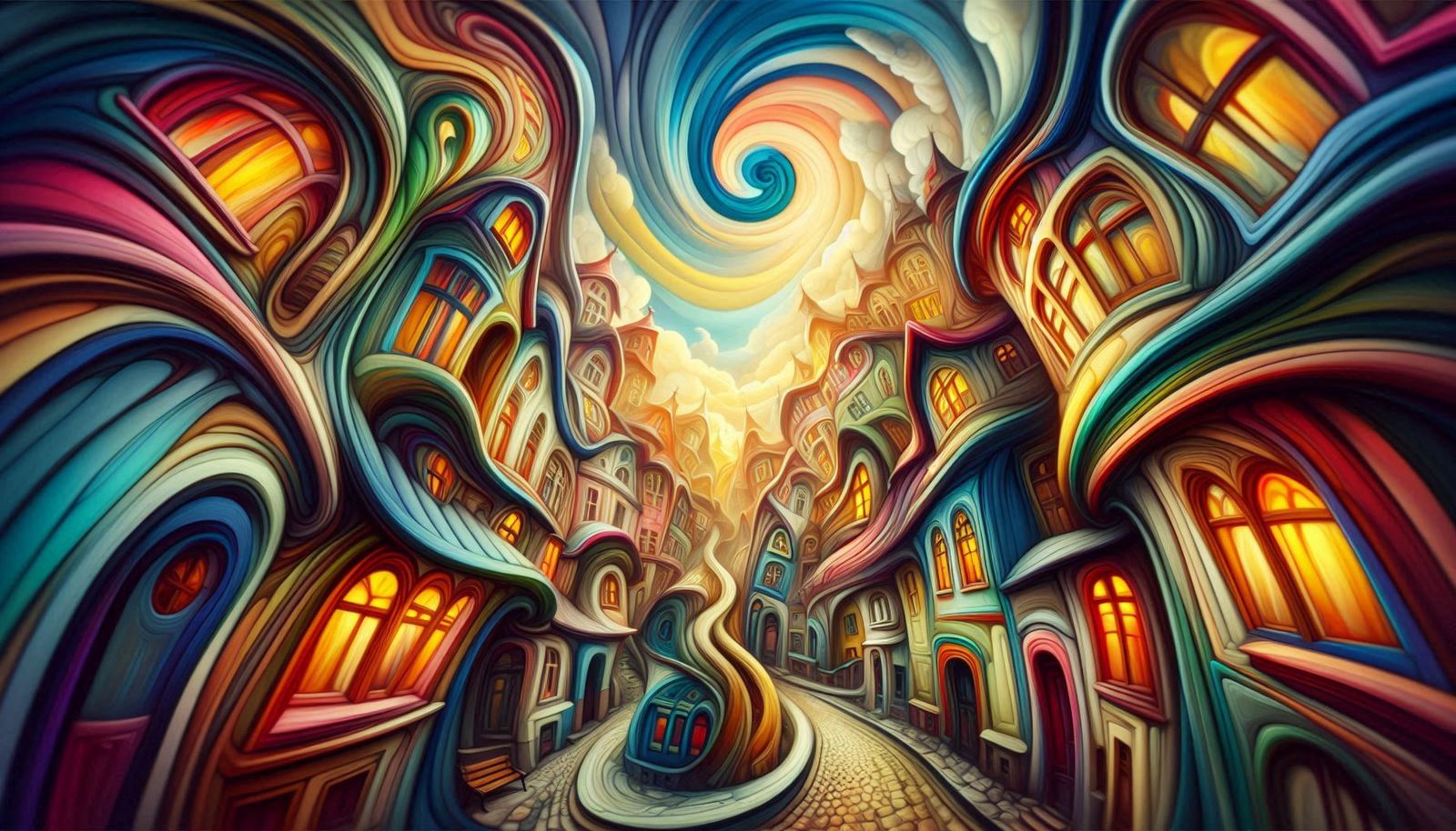 Twisted view of the town