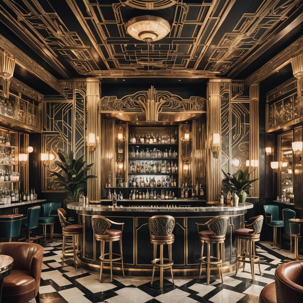 Art deco bar  by @Lady Amelia of the night circus 
