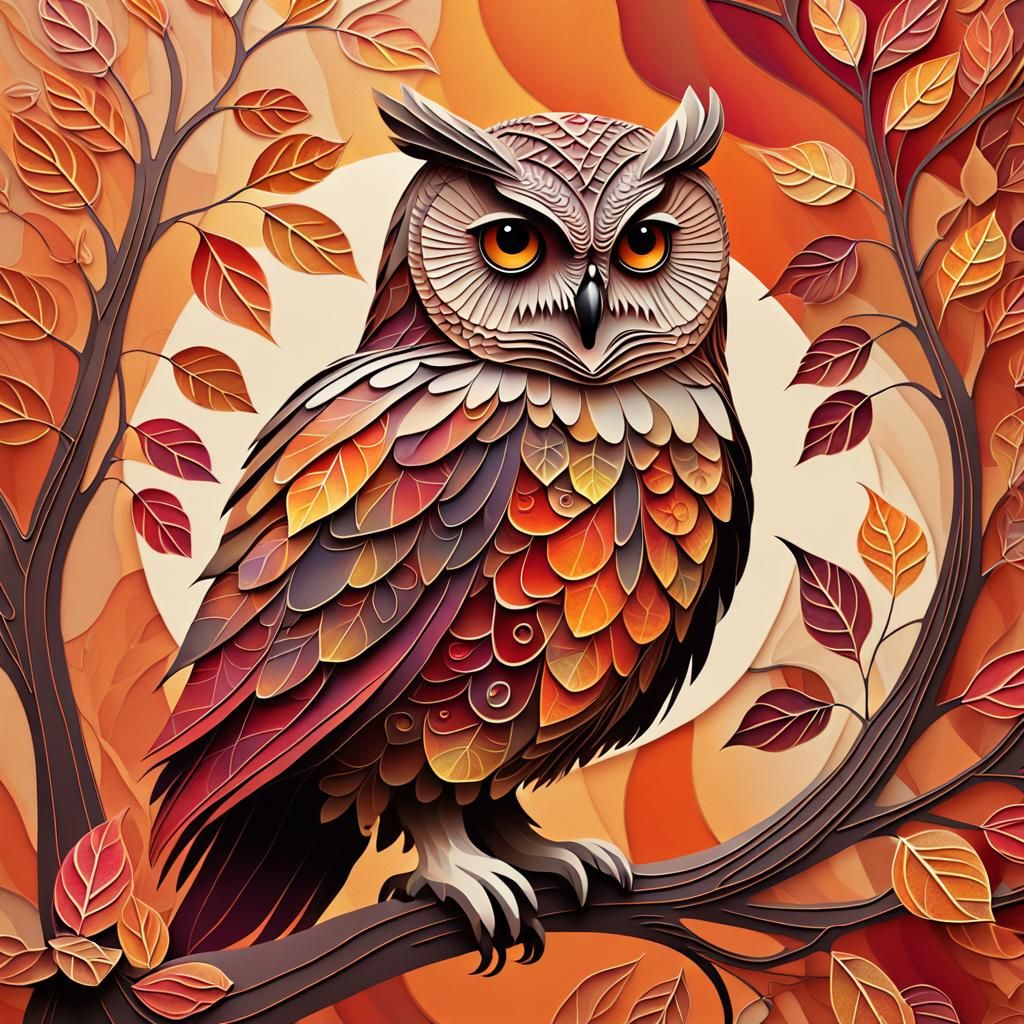 Fall Paper Collage Art  by @Amara