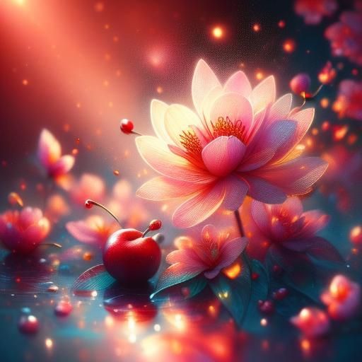 <lora:Fullcolor:1.0> <lora:Suno:1.0> Eine Nahaufnahme von Kirschblüten mit detaillierten Blütenblättern und Zweigen. intricately detailed Ma...