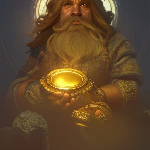 The Dwarf's golden medallion.   by @Steve Dufour