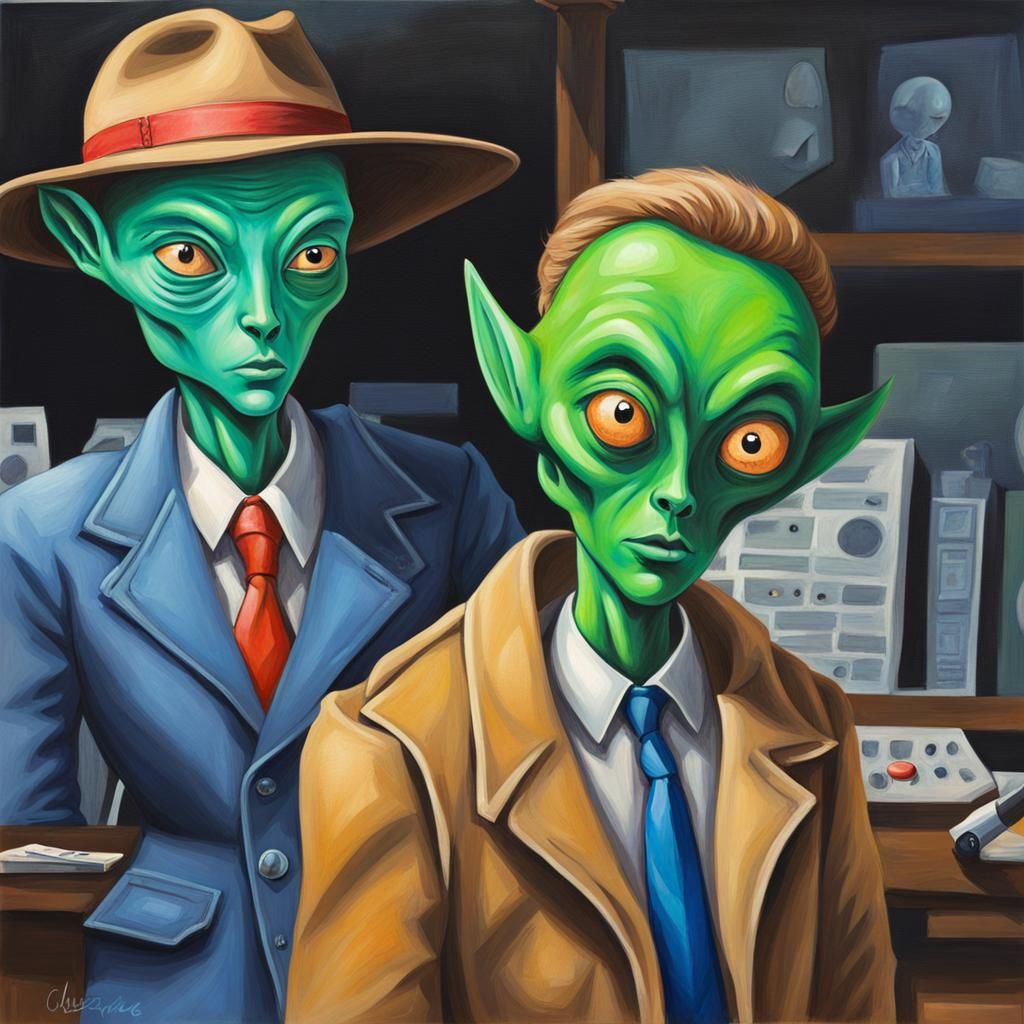 Alien detectives.