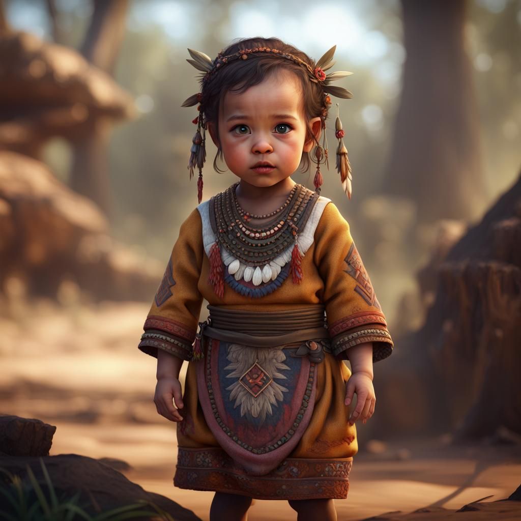 Australian tribe baby girl
