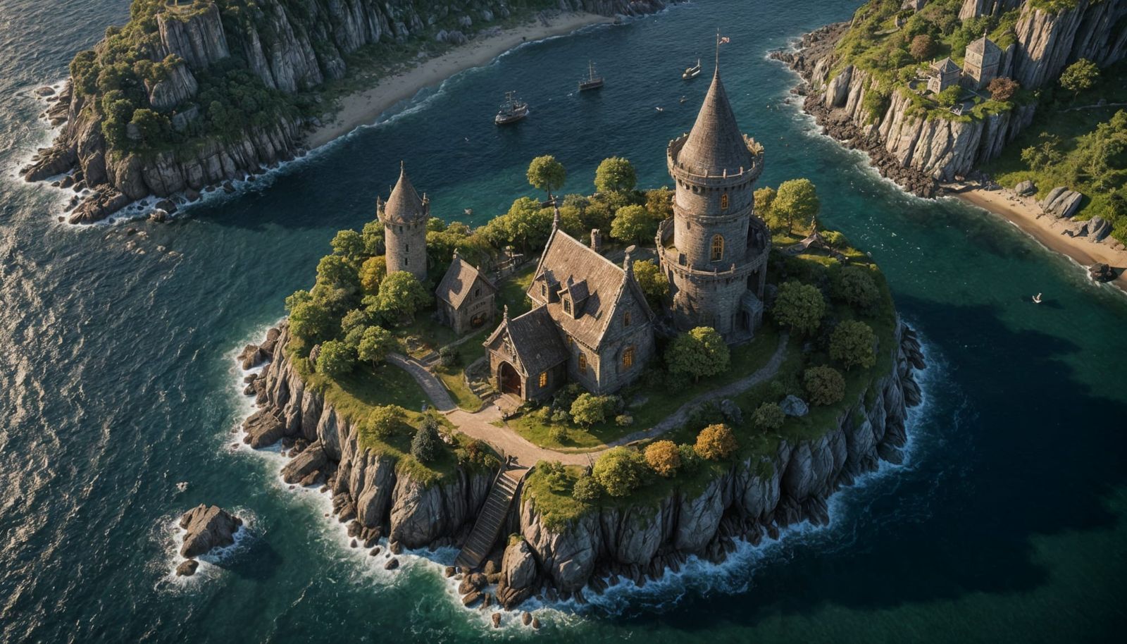 flying over the island  by @Davy Jay