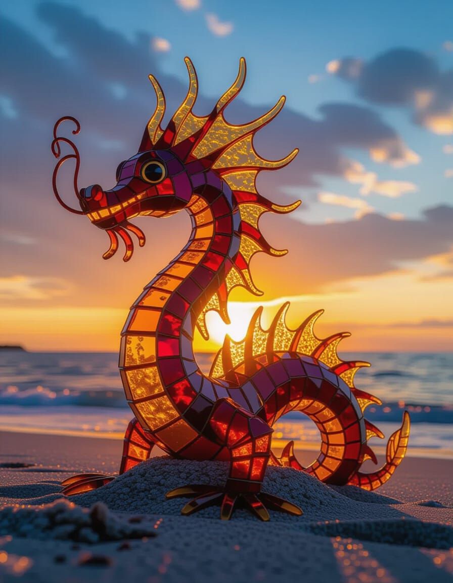 Sea Glass Dragon  by @Shhalahr