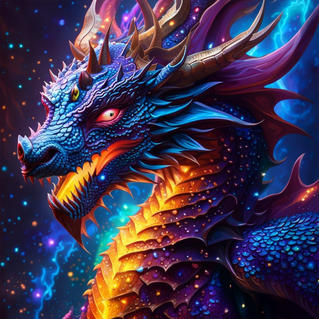 Cosmic Dragon - AI Generated Artwork - NightCafe Creator