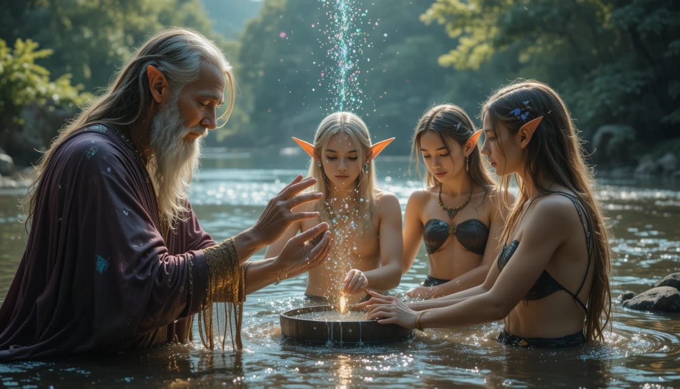 Blessing the Spirit of the Water. Endar the elder, presides ...