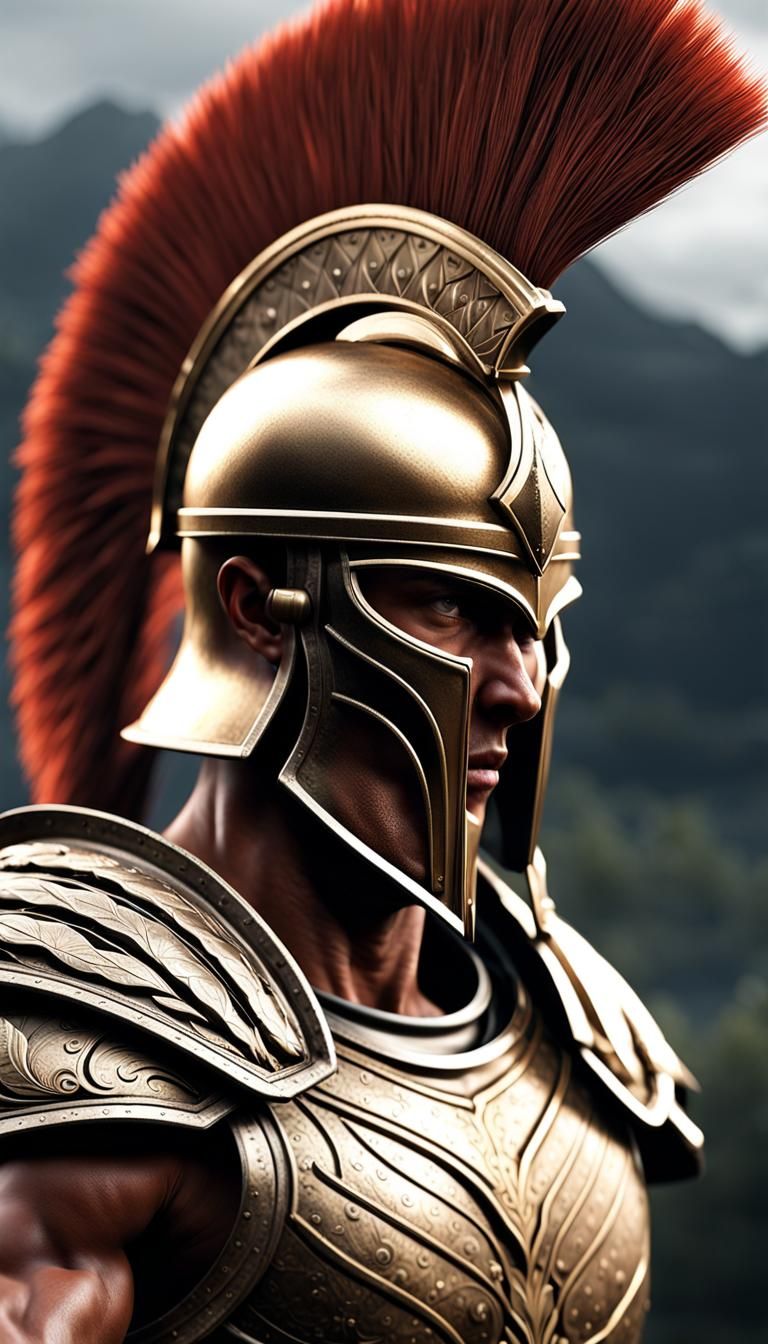 Male spartan warrior - AI Generated Artwork - NightCafe Creator