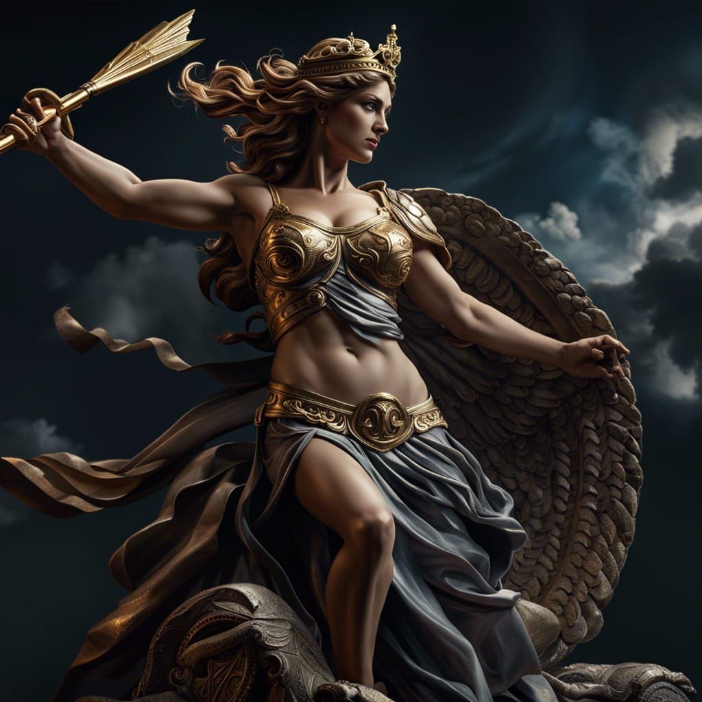 Dike, the greek goddess of justice in action   by @Jojo