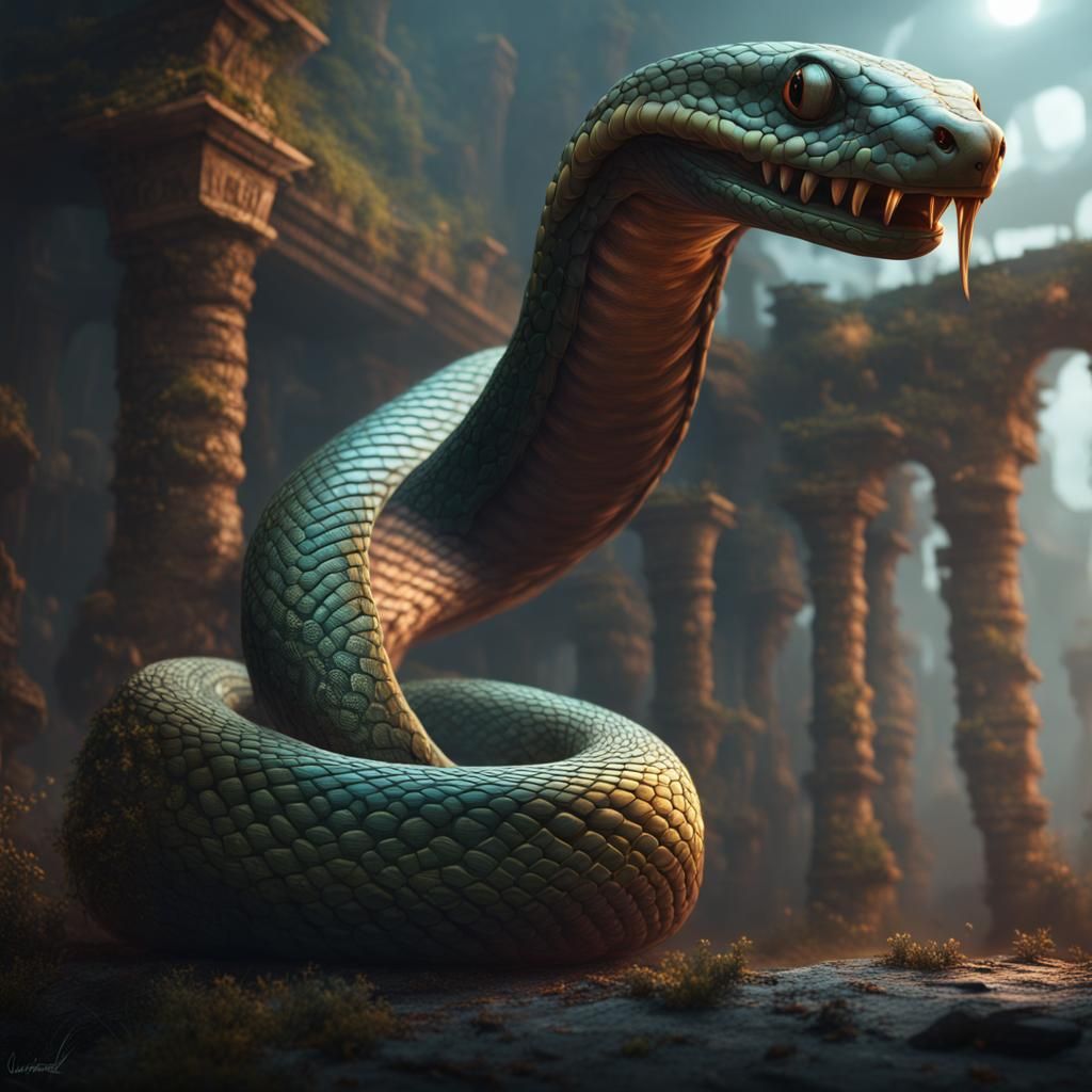 Cobra Snakes - AI Generated Artwork - NightCafe Creator