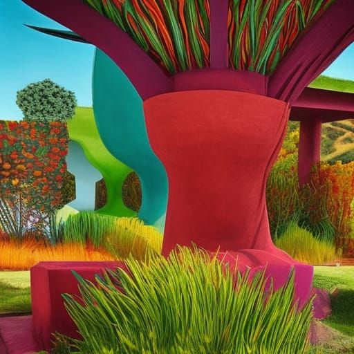 Jardines Colgantes  de Babilonia a lápiz