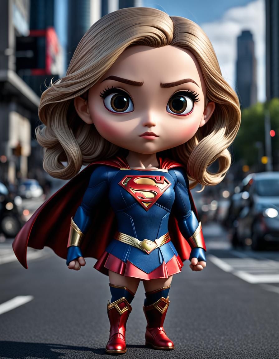 Chibi Supergirl  by @CecieSinclair
