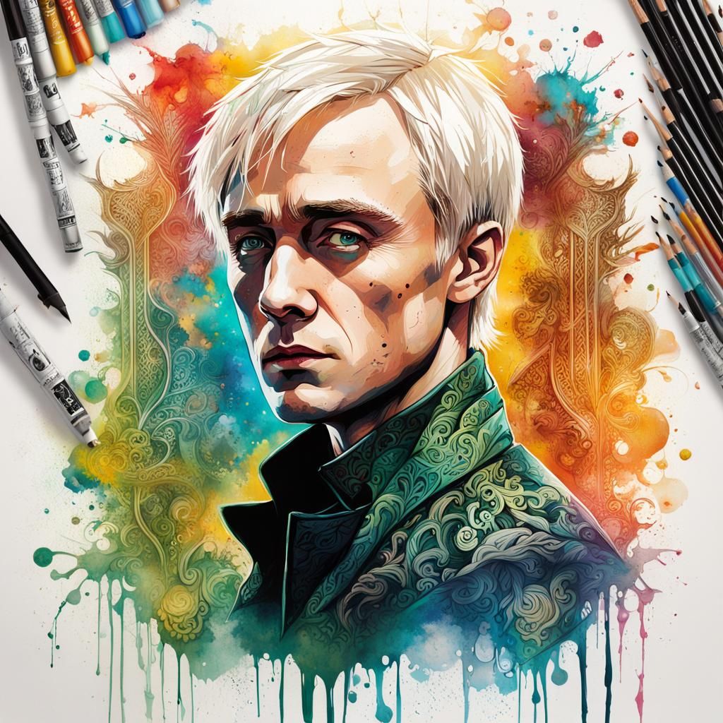 Draco Malfoy as Gorgeous Woman, Graffiti Art