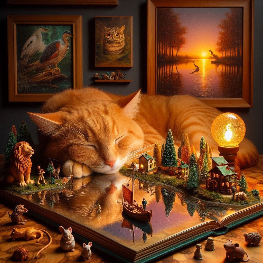 Cat sleeping with NC favorites