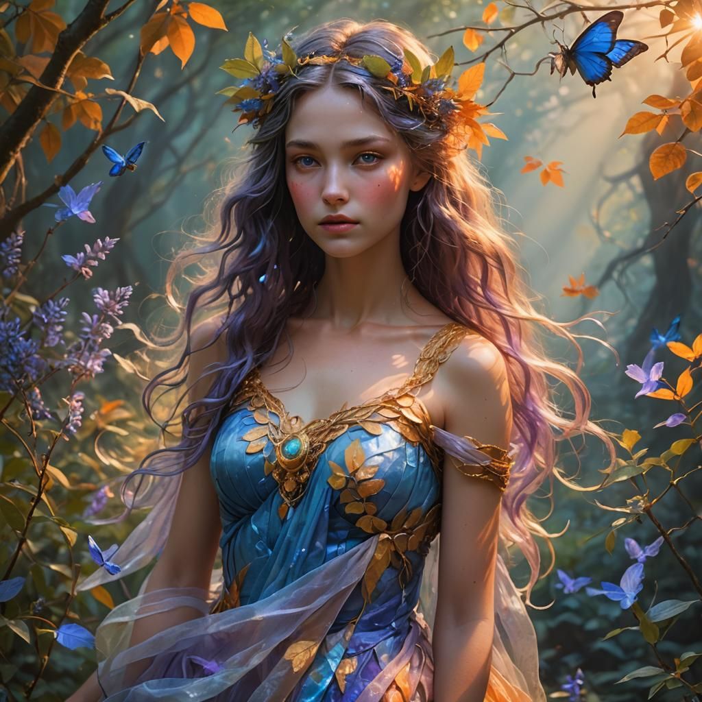 Nymphs are natural spirits that dwell in rivers, forests, or mountains. They are closely connected to nature and are often depicted as beaut...