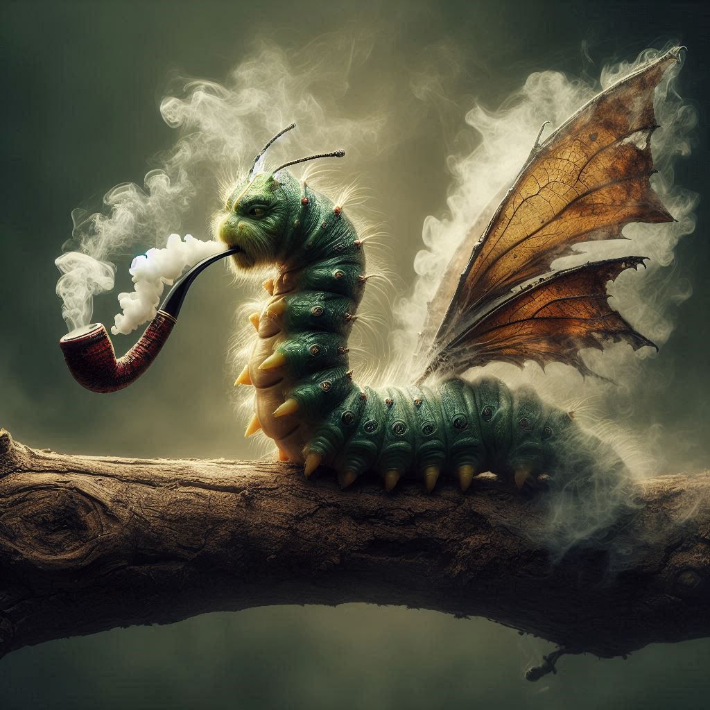 the alice and wonderland caterpillar