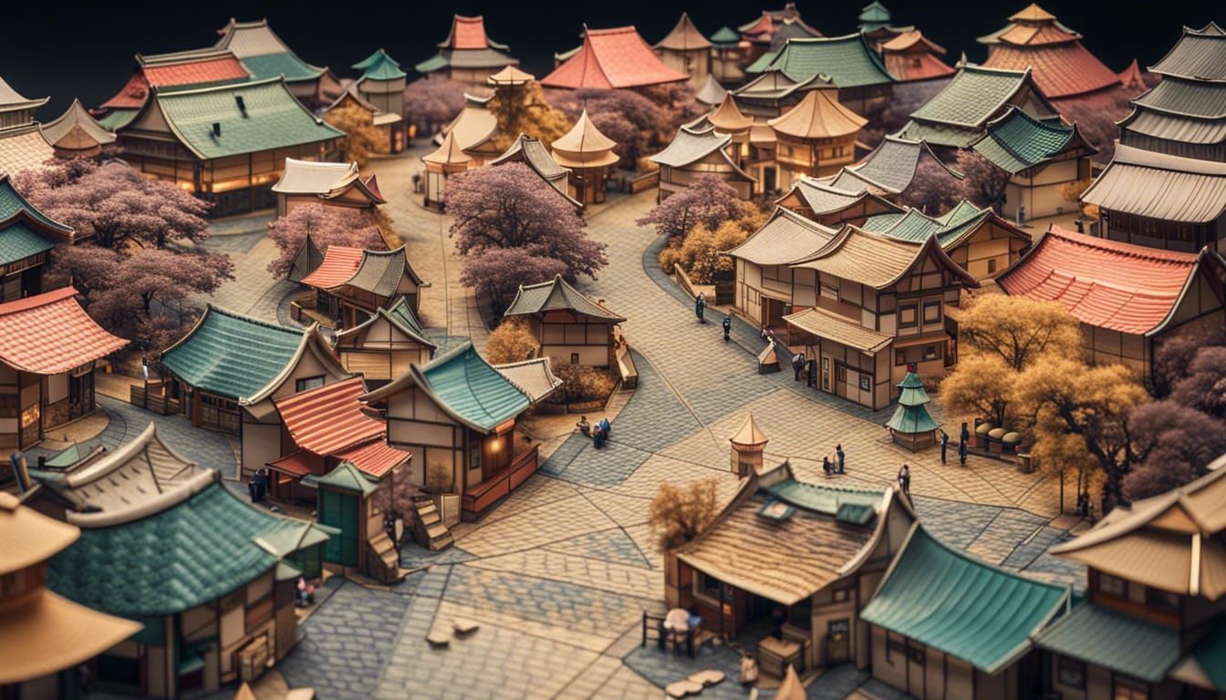 Origami town 