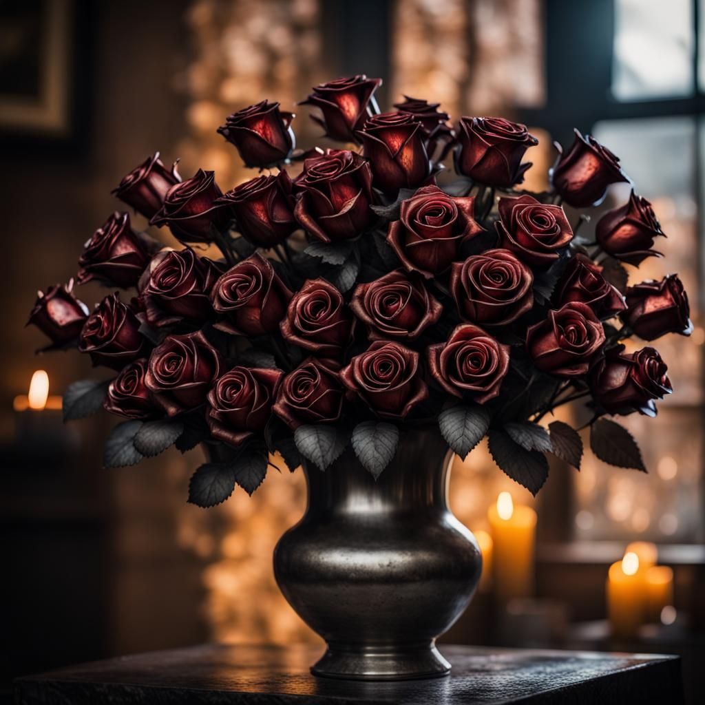 metallic love bouquet