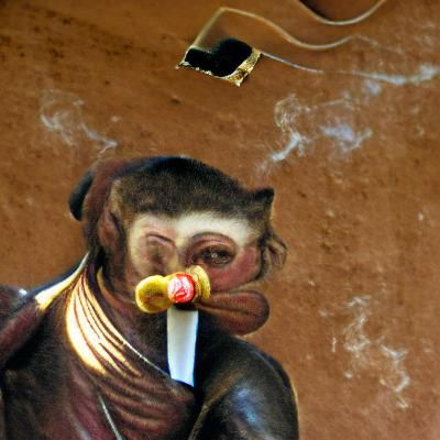 monkey with cigar