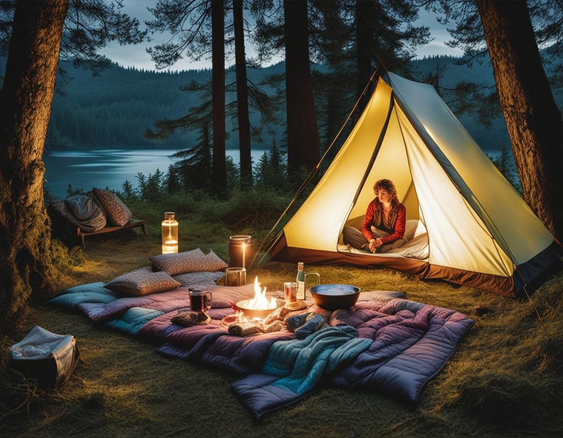 The Perfect Camping Spot - Ai Generated Artwork - Nightcafe Creator