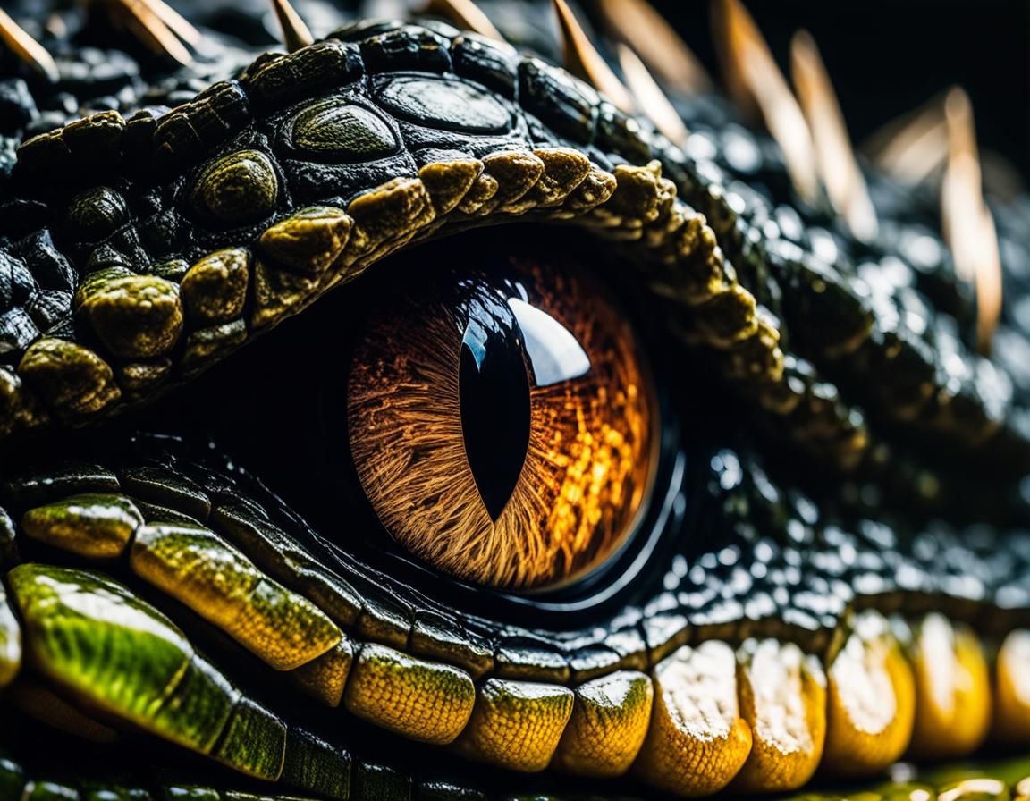 The eye of a Crocodile   by @MissVormt