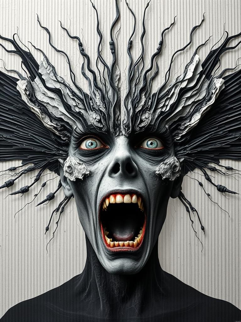 Surreal Mind Killer in Mixed Media