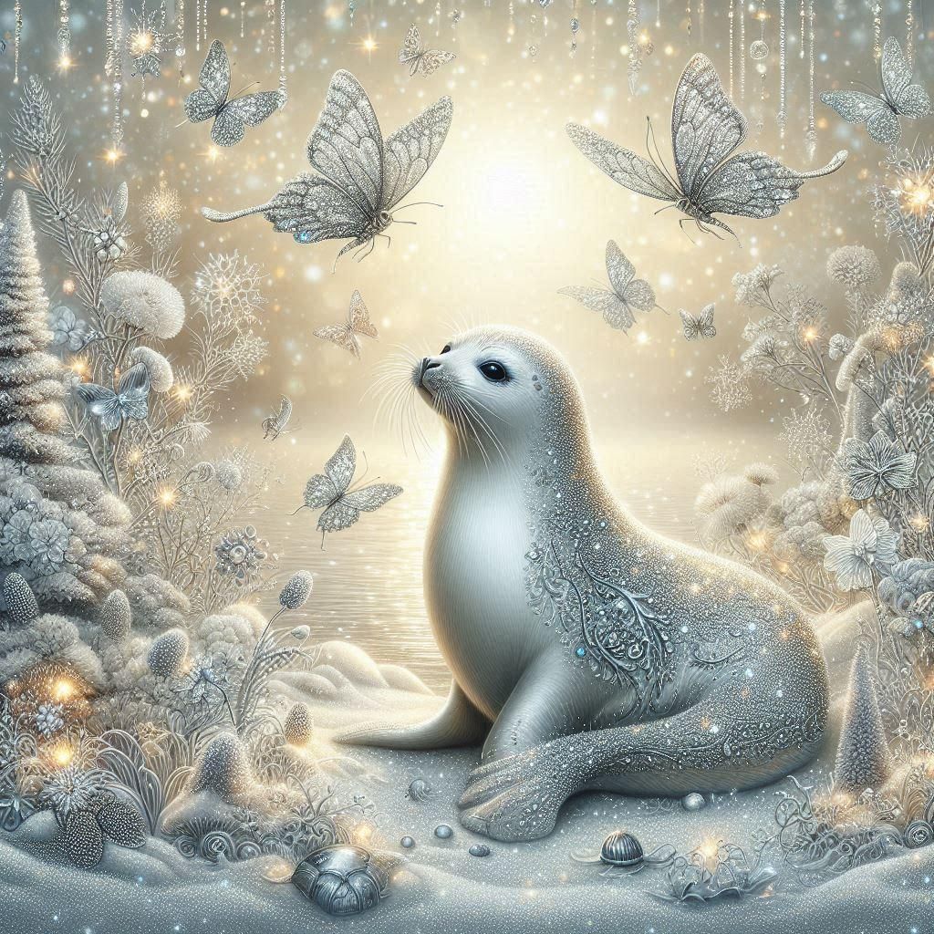 Artic seal in a winter wonderland 3