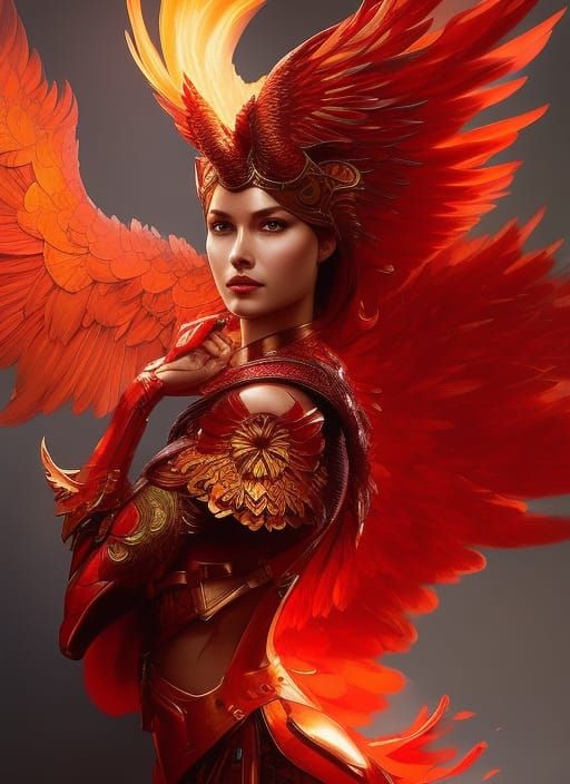 Lady phoenix - AI Generated Artwork - NightCafe Creator