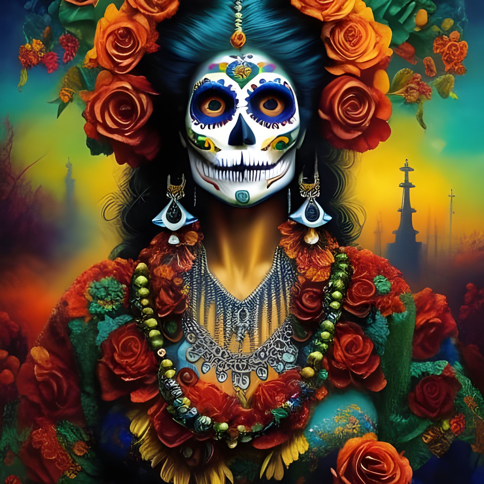 Dia de los Muertos - AI Generated Artwork - NightCafe Creator