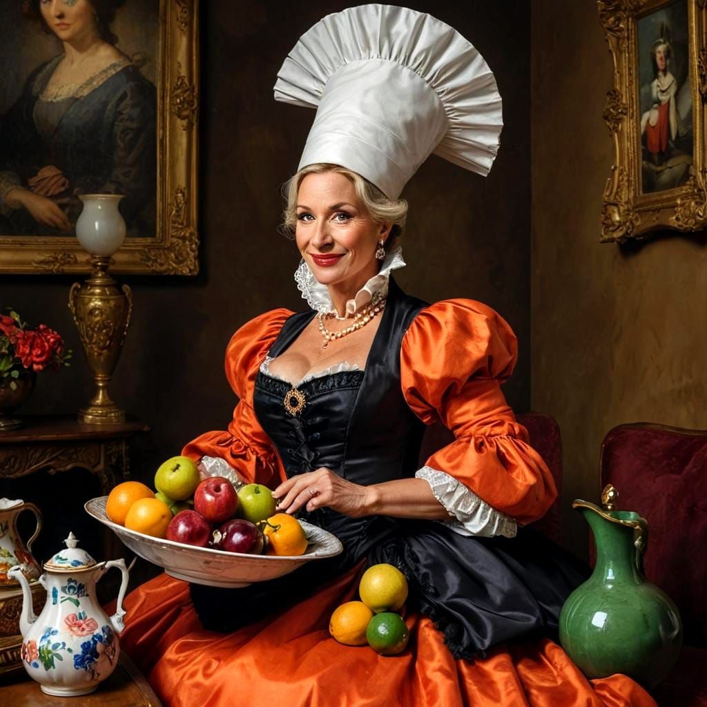 Charming Lady Portrait in Hyperrealism Style