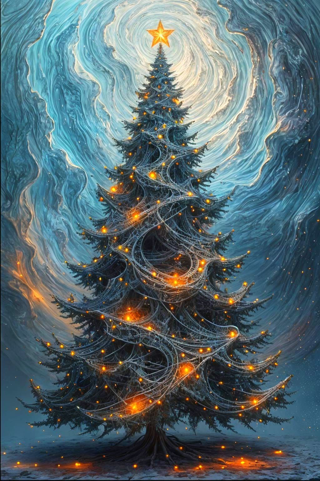 A psychedelic Christmas tree