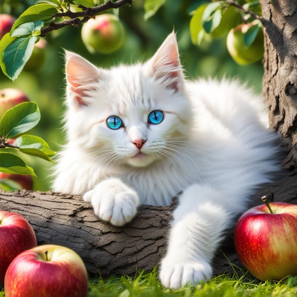 Little white cat  by @miso