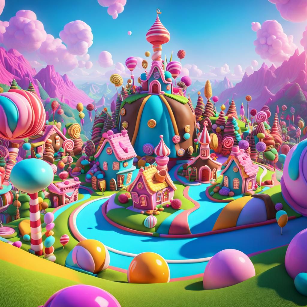Candy Wonderland 5 AI Generated Artwork NightCafe Creator