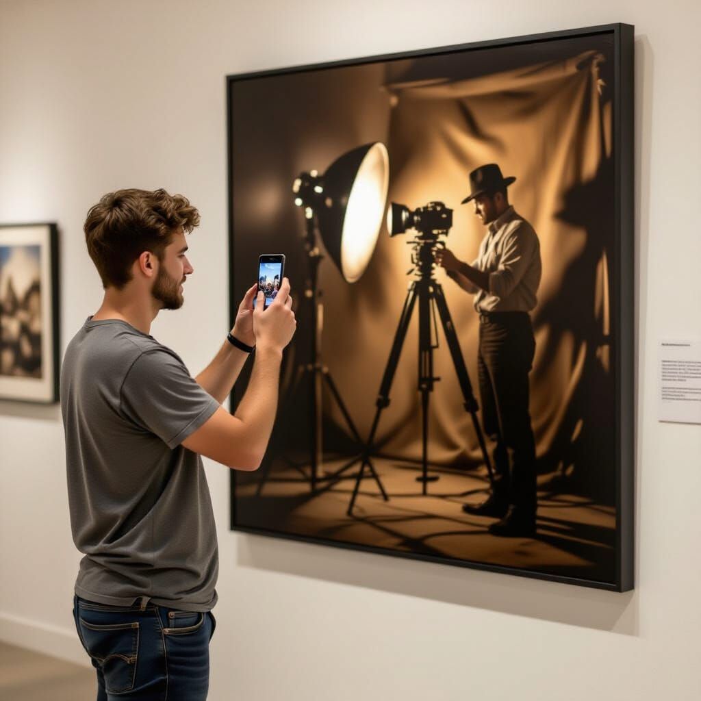  Photograph of a photographer photographing a photograph of a photographer  by @JJ