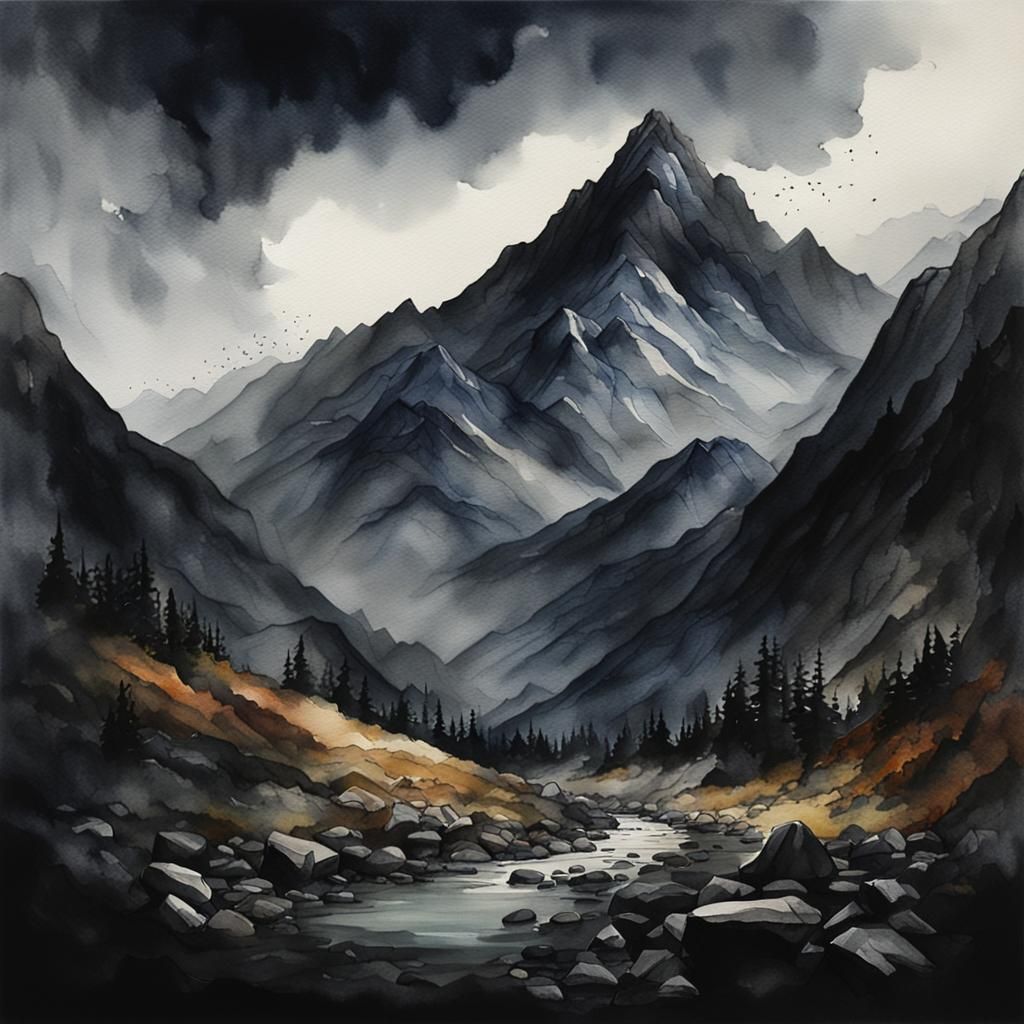 Moody Mountainside   by @Haden Seiffert