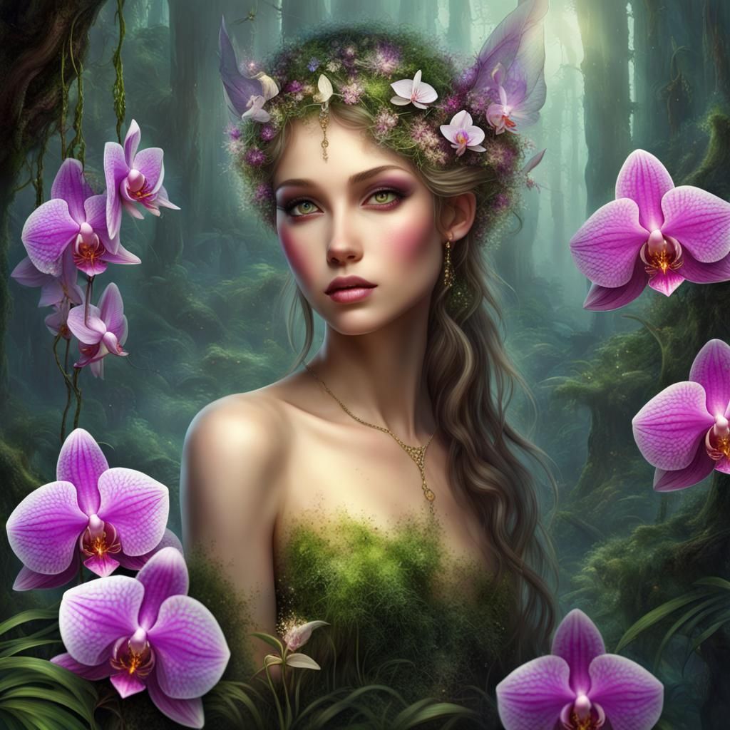 Orchid Fairy - AI Generated Artwork - NightCafe Creator