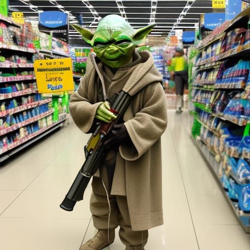 yoda with an rpg