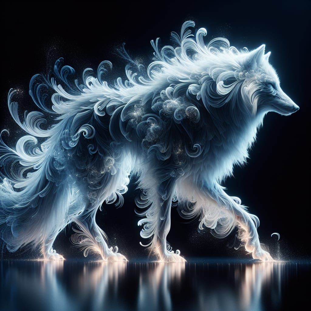 Ethereal Wolf  by @TekDream